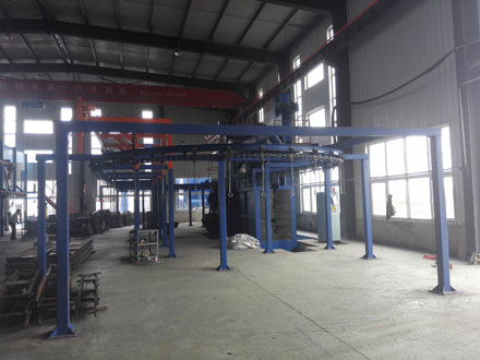 Q38 series hanging chain shot blasting machine