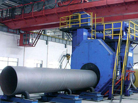QGW series steel pipe outer wall shot blasting machine