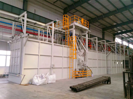 QT37 series large hook through shot blasting machine