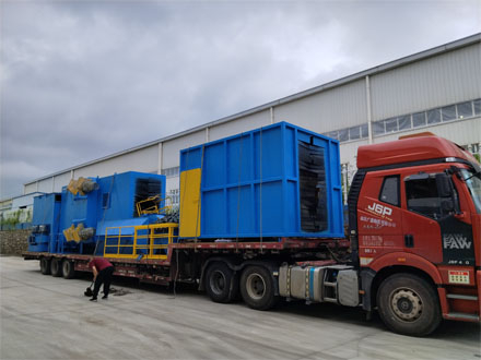 Steel structure shot blasting cleaning machine shipped
