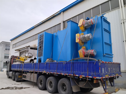 Suspended chain shot blasting machine shipped