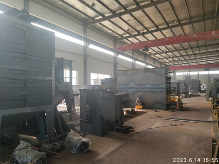 Shot blasting machine production site