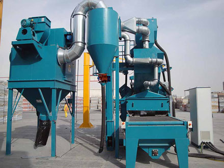 QWD Type Mesh Belt Shot Blasting Machine