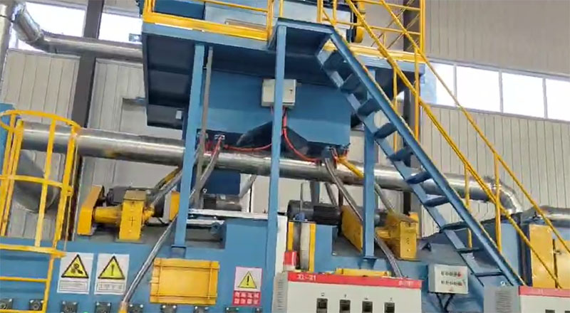 Steel plate shot blasting machine