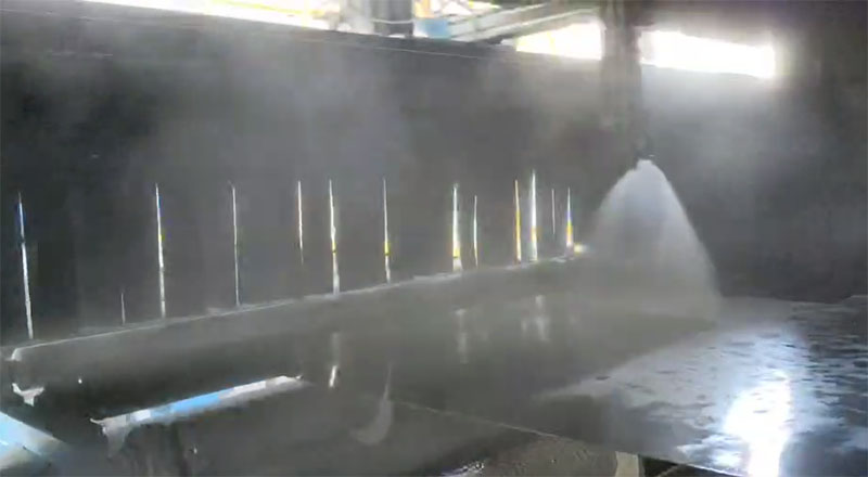 Steel plate painting room